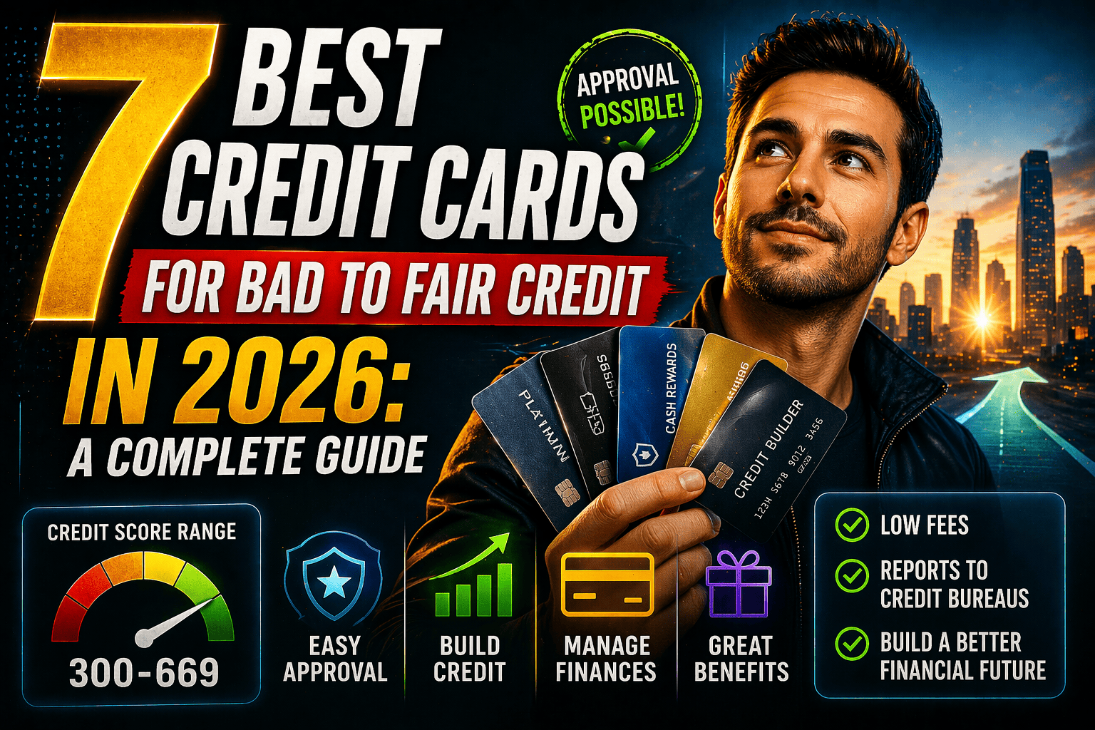 7 Best Credit Cards for Bad to Fair Credit in 2026: A Complete Guide