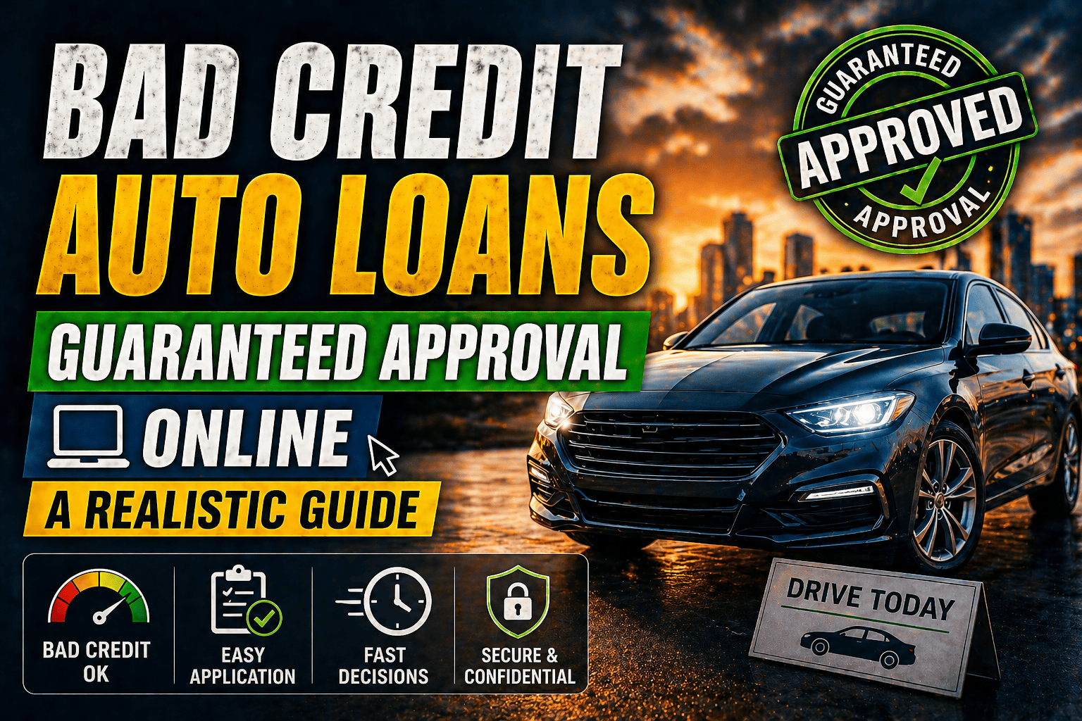 Bad Credit Auto Loans Guaranteed Approval Online A Realistic Guide