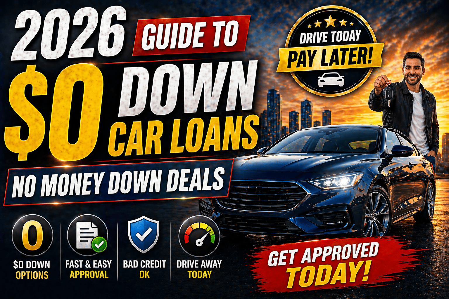 2026 Guide to $0 Down Car Loans: No Money Down Deals