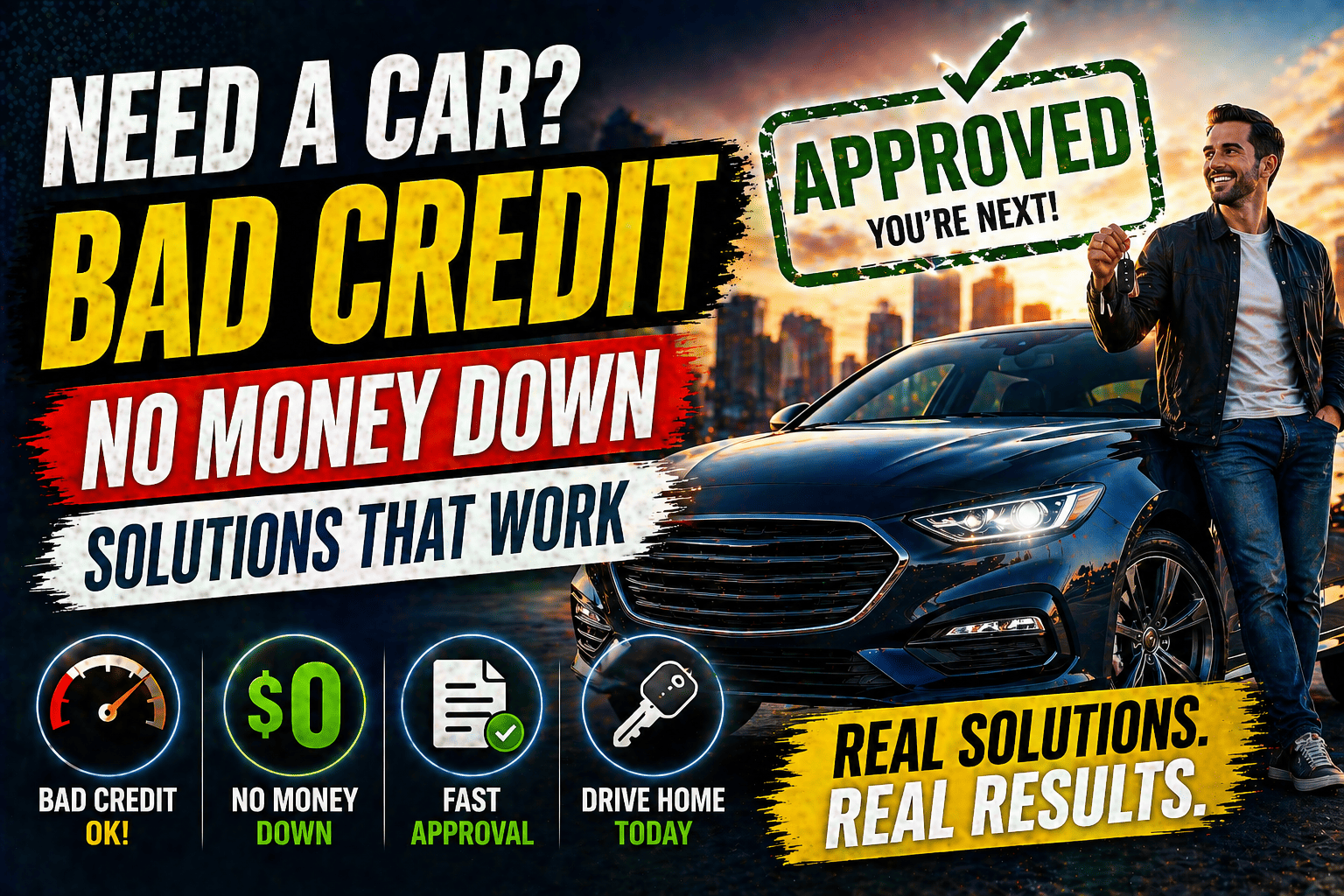Need a Car? Bad Credit No Money Down Solutions That Work