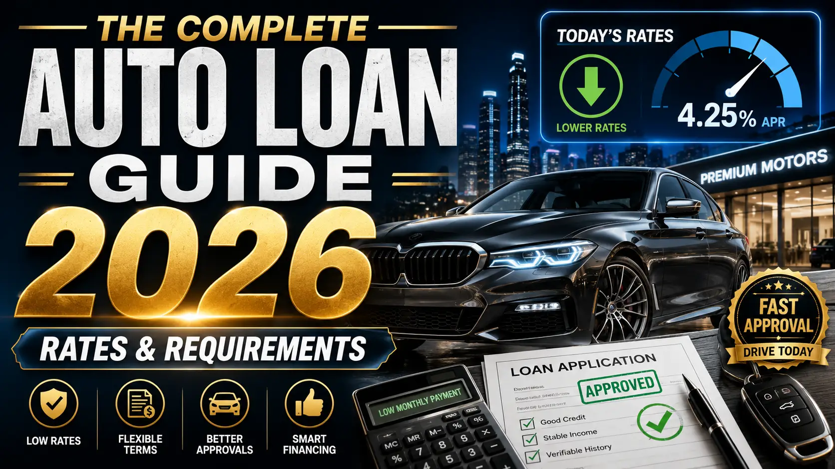 The Complete Auto Loan Guide 2026: Rates, Requirements